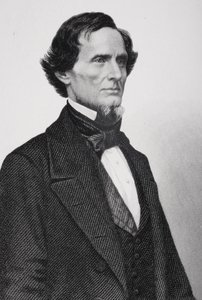 Portret van Jefferson Davis (detail) door Mathew B. Brady